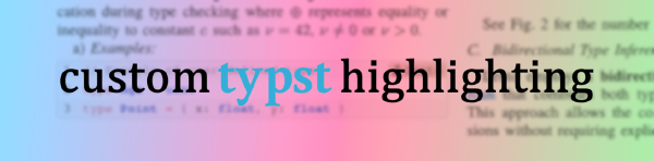 Custom Syntax Highlighting
